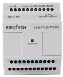 Módulo de Expansión PR-E-PT100/PT1000, 4 Entradas Análogas para Sensores de Temperatura, Alimentación DC12-24V, Rievtech