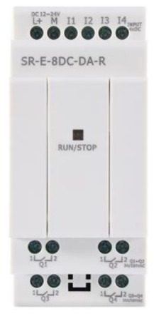 Módulo de Expansión SR-E-8DC-DA-R, 4 Entradas (Análogas 0-10V o Digitales), 4 Salidas Relé, Alimentación DC12-24V, Rievtech