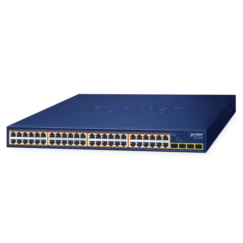 Conmutador Gigabit Ethernet GSW-5240HP de 48 puertos 10/100/1000T 802.3at PoE + 4 puertos 1000X SFP
