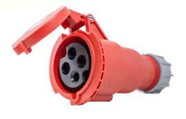 Enchufe Volante 3p+n+t, 32A Hembra 6H, IP44