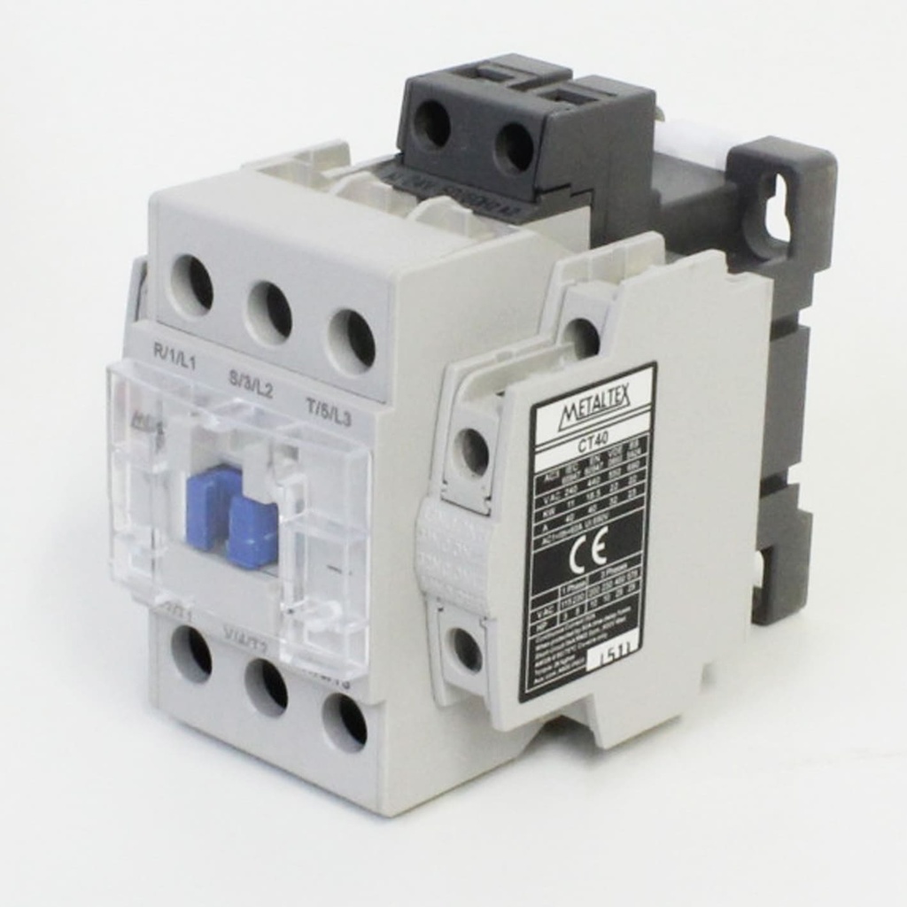 Contactor tripolar hasta 40A AC3 Serie CT40