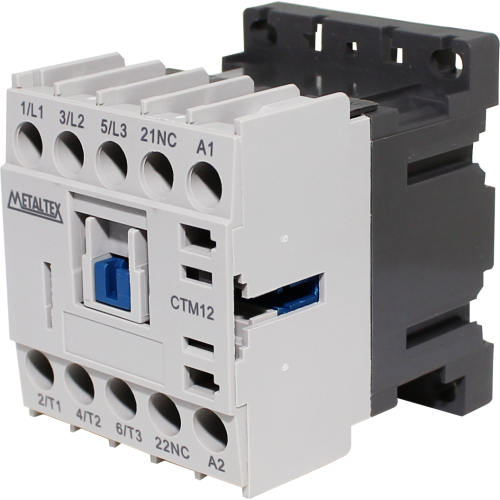 Mini contactor tripolar 12A AC3 serie CTM12