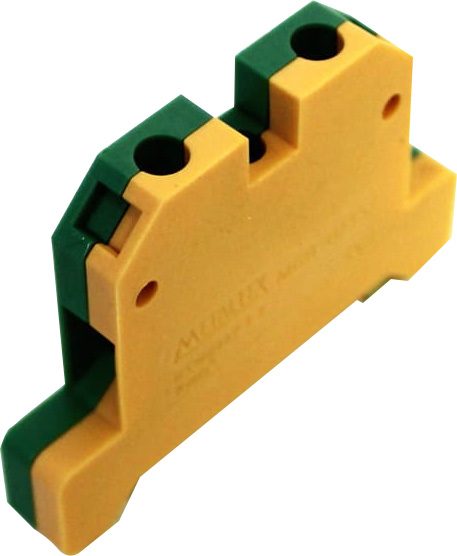 Bornera riel din 6mm² 44A con tornillo de fijación Serie M