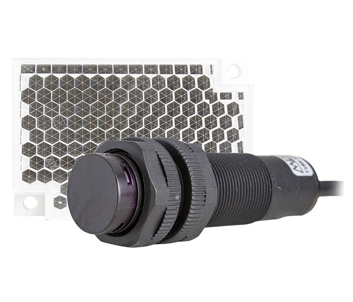 Sensor fotoeléctrico retroreflectivo 5M de distancia M18 grado IP67 serie T18R