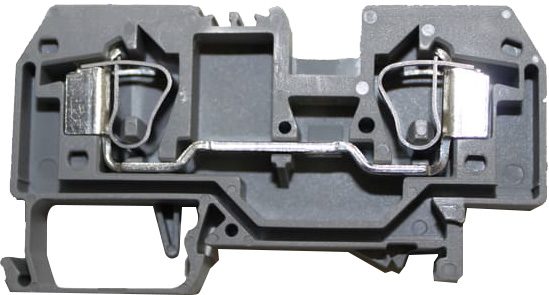 Borneras riel din 10mm² libre mantenimiento con Borneresorte 2 vías frontal BM10