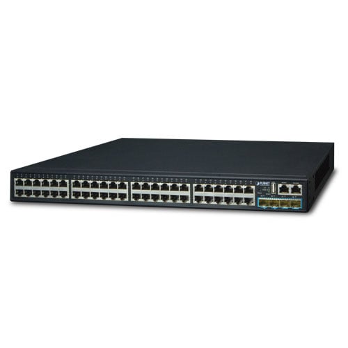 Switch administrado apilable de capa 3 de 48 puertos 10/100/1000T + 4 puertos 10G SFP+