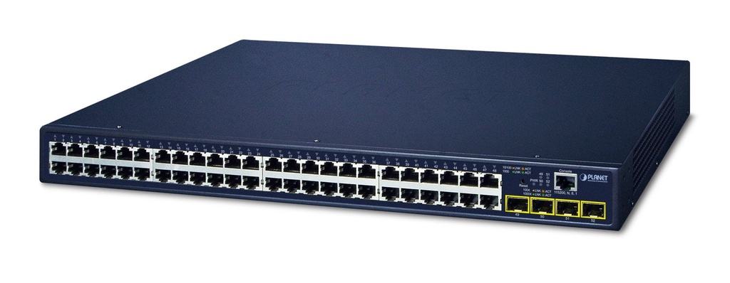 Switch Gigabit administrado SFP de 48 puertos 10/100/1000BASE-T + 4 puertos 100/1000BASE-X