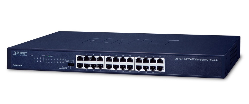 Switch Fast Ethernet 10/100BASE-TX de 24 puertos