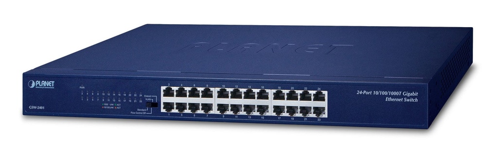 Switch Gigabit Ethernet 10/100/1000BASE-T de 24 puertos