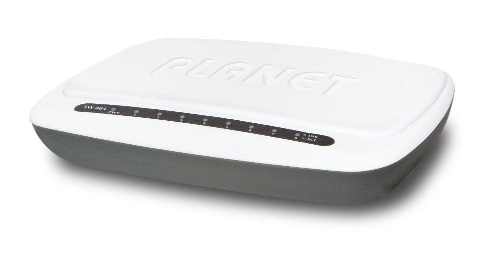 Switch Fast Ethernet de escritorio de 8 puertos a 10/100 Mbps (caja de plástico)