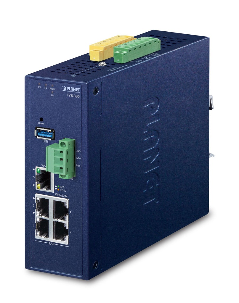 Gateway de seguridad VPN industrial de 5 puertos 10/100/1000T con alimentación redundante