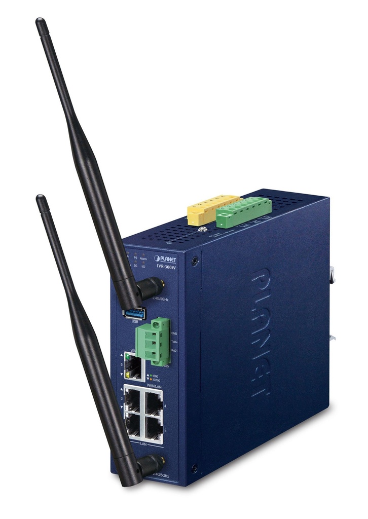 Puerta de enlace de seguridad VPN Wi-Fi industrial 10/100/1000T + 802.11ax de 5 puertos