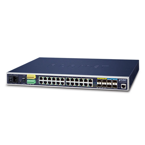 Switch Ethernet administrado Industrial L3 de 20 puertos 10/100/1000T + 4 puertos Gigabit TP/SFP + 4 puertos 10G SFP+