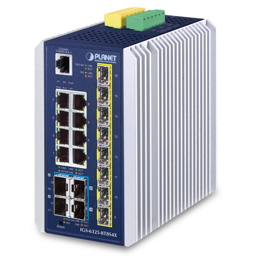 Switch Ethernet administrado Industrial L3 de 8 puertos 10/100/1000T + 8 puertos 100/1000X SFP + 4 puertos 10G SFP+