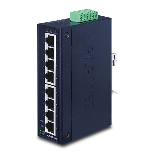 Switch Ethernet industrial gestionado de 8 puertos 10/100/1000 Mbps