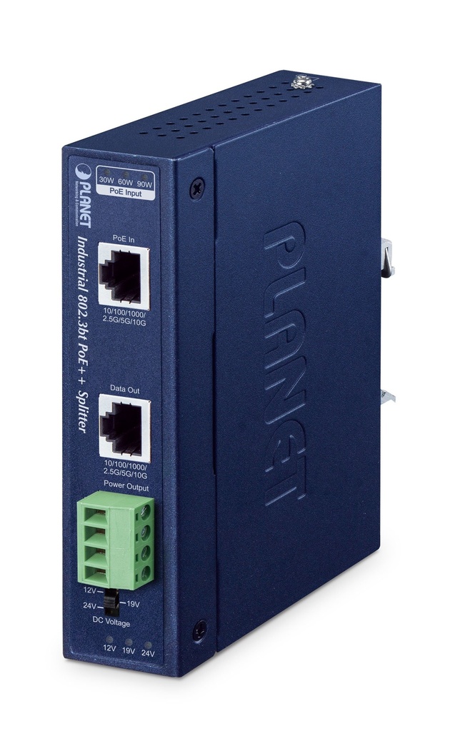 Divisor industrial PoE++ de un solo puerto de 10 Gbps 802.3 bt