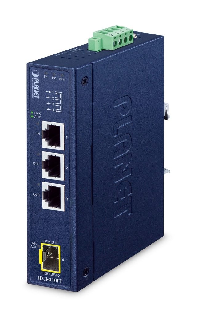 Esclavo de Unión Industrial EtherCAT SFP de 3 Puertos RJ45 + 1 Puerto