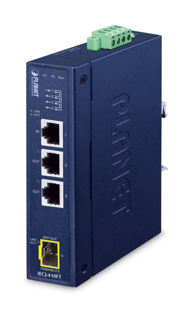 Esclavo de unión industrial EtherCAT SFP de 3 puertos RJ45 + 1 puerto