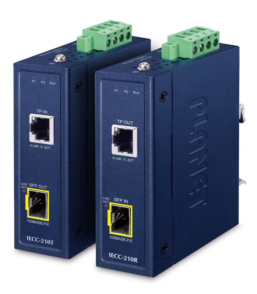 Kit de convertidor de medios EtherCAT industrial (IECC-210T + IECC-210R)