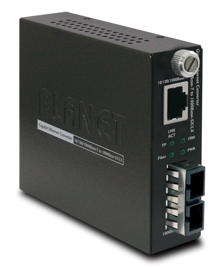 Convertidor de medios Gigabit inteligente 10/100/1000BASE-T a 1000BASE-SX -220/550 m