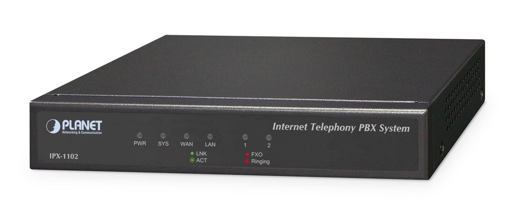 Sistema PBX de Telefonía por Internet con FXO de 2 puertos (100 registros de Usuarios SIP)