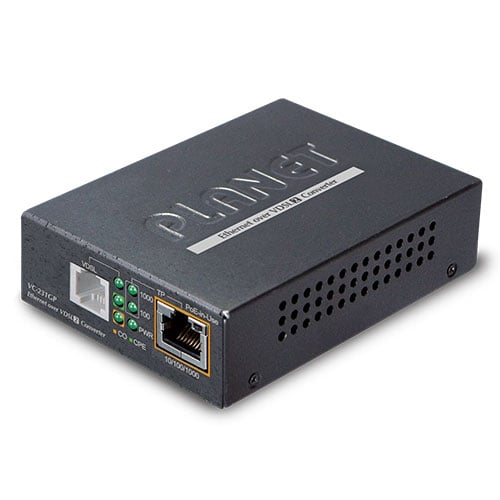 Convertidor Ethernet a VDSL2 de 1 puerto 10/100/1000T 802.3at PoE+ (perfil 30a con G.Vectoring)