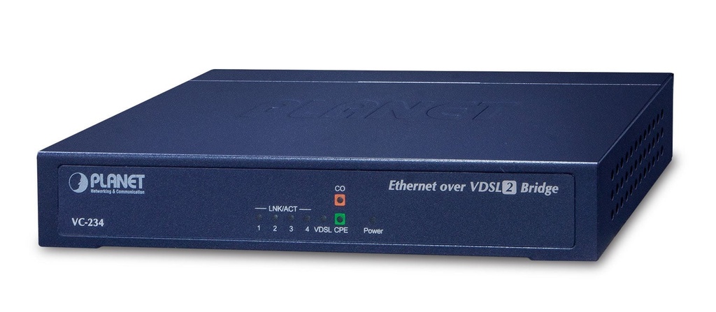 Ethernet sobre puente VDSL2 (4*RJ45, 1*VDSL2/RJ11, 1*Phone-30a)