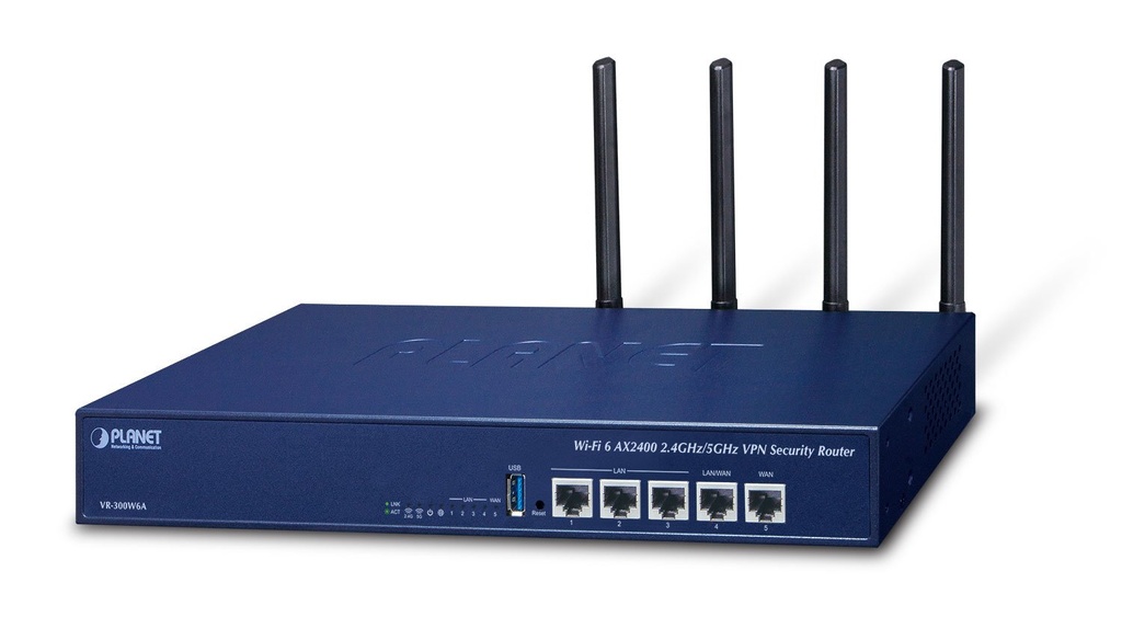 Enrutador de seguridad VPN Wi-Fi 6 AX2400 de 2,4 GHz/5 GHz