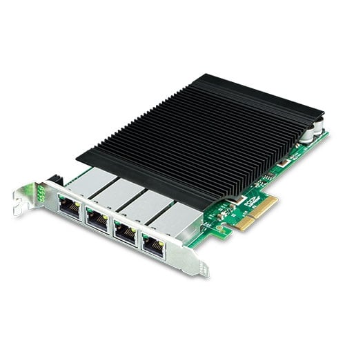 Adaptador de servidor PCI Express PoE+ 802.3at 10/100/1000T de 4 puertos