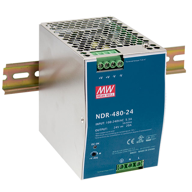 Fuente de poder Riel DIN metálica 480W NDR-480