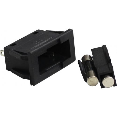 Portafusible metaltex rectangular para fusible 5x20mm en panel serie PFR