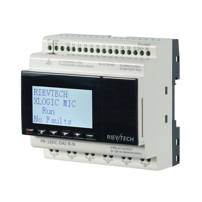 PLC programable con ethernet, web server y MQTT 12 entradas 6 salidas