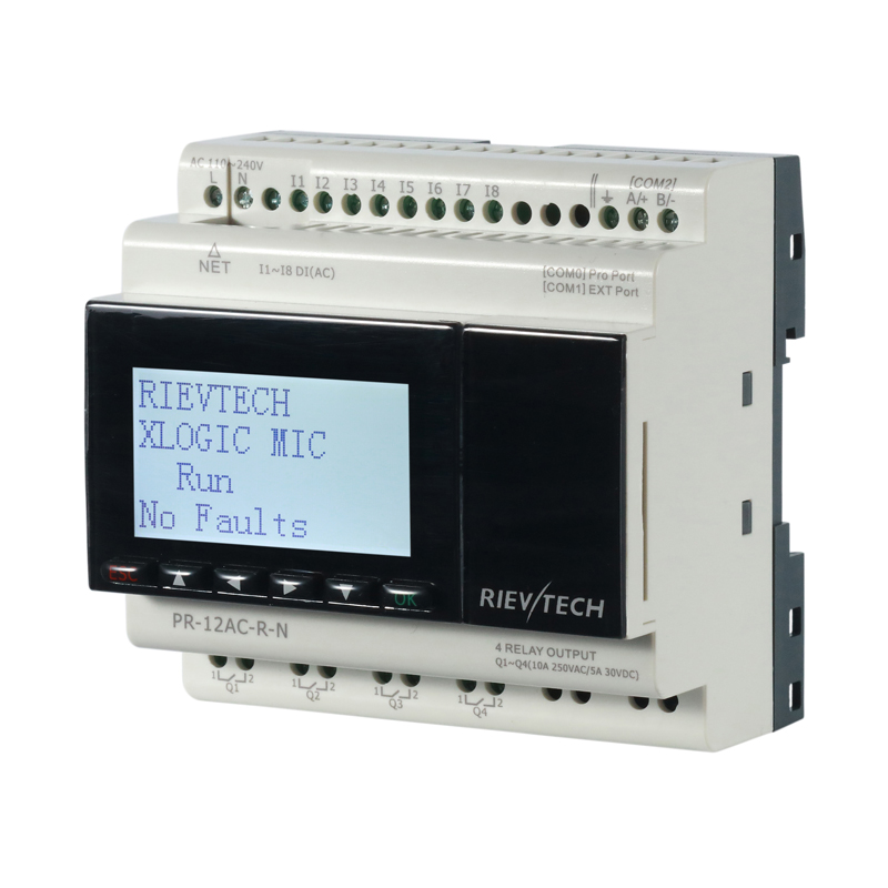 PLC programable AC con ethernet, web server y MQTT 8 entradas 4 salidas