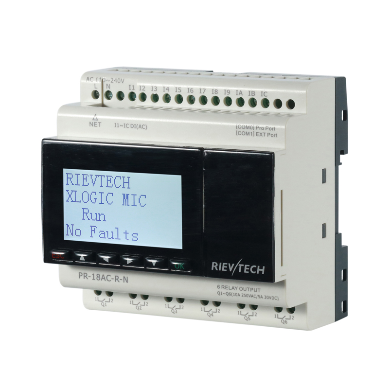 PLC programable con ethernet, web server y MQTT 12 entradas 6 salidas