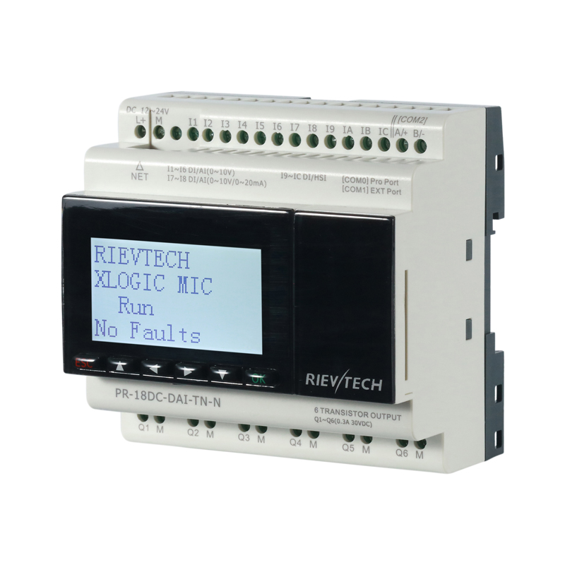 PLC programable con ethernet, web server y MQTT 12 entradas 6 salidas