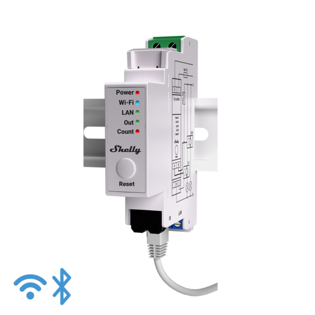 Medidor de energía inteligente 1 o 2 fases con control por contactor con 2 TC 50A