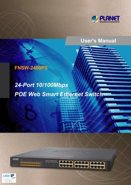 24-Port 10/100Mbps PoE Web Smart Ethernet Switch