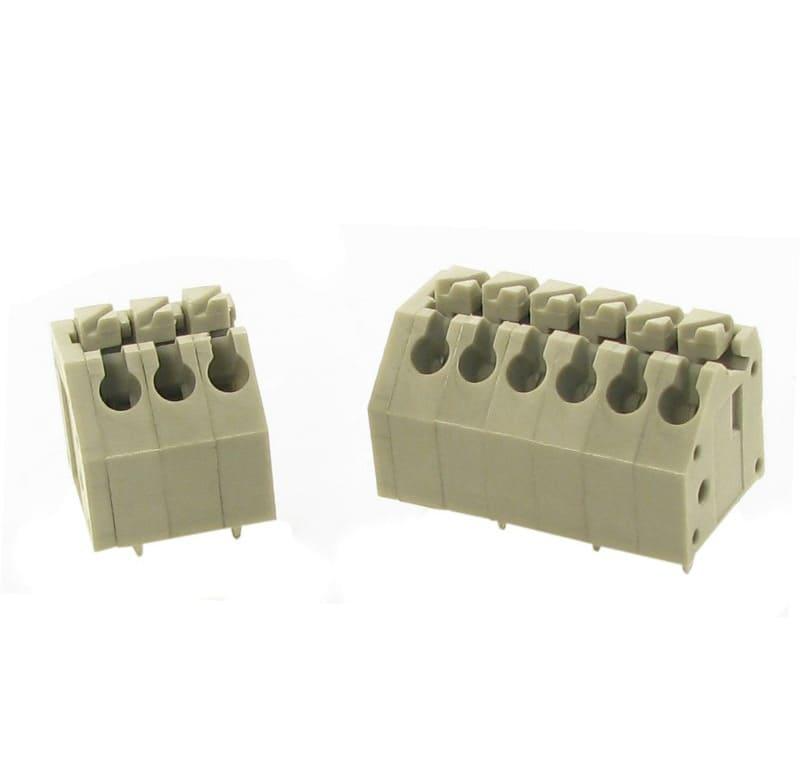 Borne 45 malla de protección para PCI, 24 pines, paso 3,5mm, altura de 11,5mm, conexión con resorte, gris