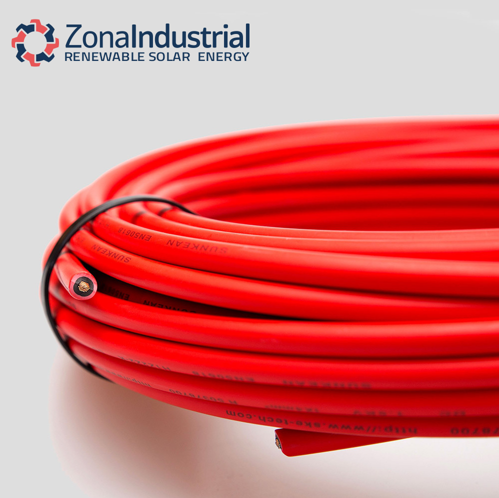 Cable para panel solar 10mm² rojo H1Z2Z2-K valor por metro