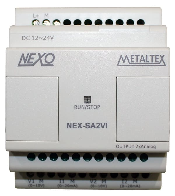 Expansión PLC Nexo 2 Salidas Analógicas 0-10V ó 0-20MA