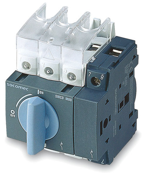 Interruptor - seccionador 3 polos 125A 690VAC, modular, carril DIN o panel, SIRCO M3