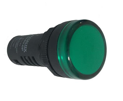 Piloto Led 22mm 110VCA/CC verde IP65