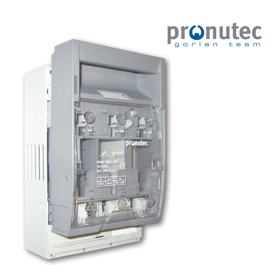 Portafusible desconectable en carga NH00 / NH000, 3 polos, panel, 160A 690V (Seccionador fusible)