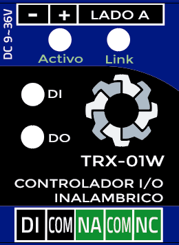 Puente inalámbrico bidireccional P2P 5KM, 1DI/DO