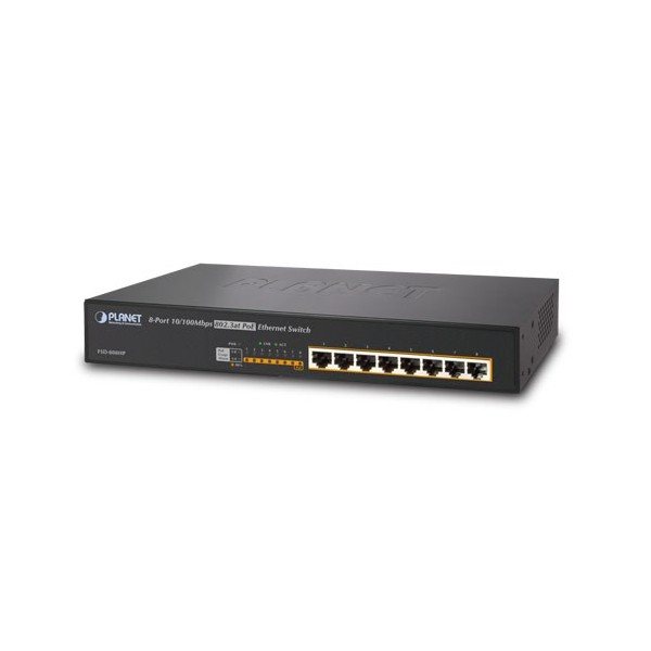 Switch 8-Port 10/100Mbps 802.3at PoE