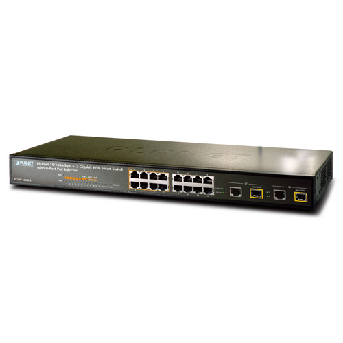 Switch Poe 16 Port 10/100Mbps  + 2 SFP Web Smart