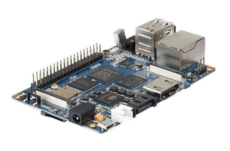 Tarjeta Banana PI BPI-M3 CPU Allwinner 83T, 32 Bit Cortex™ A7 Octa-Core