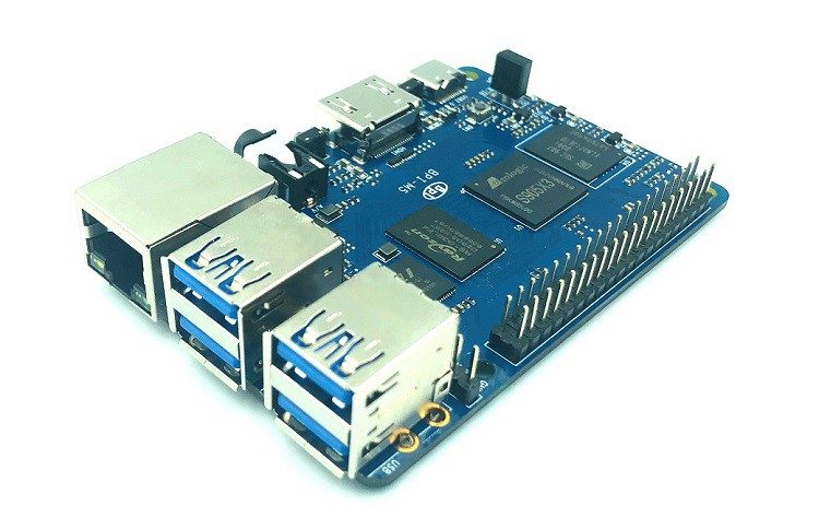 Tarjeta Banana PI BPI-M5 CPU Amlogic S905X3 Quad-Core Cortex-A55 (2.0GHz) 64 bit