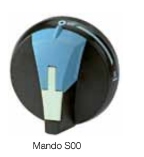 Mando frontal-lateral derecho S00 de 16...80A rojo IP65