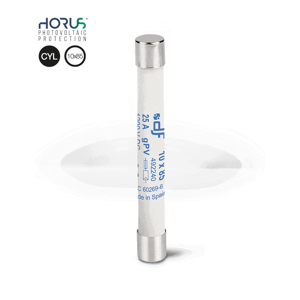 Fusible 10x85 mm gPV , 1500V DC, 15A para aplicaciones fotovoltaicas